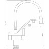 Смеситель для кухни GAPPO G4395-66 с гибким изливом, черный